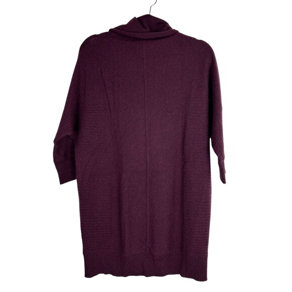 Halogen Cashmere Burgundy Cowl Neck Dress Tunic Medium Womens 100% Cashmere - Picture 2 of 10